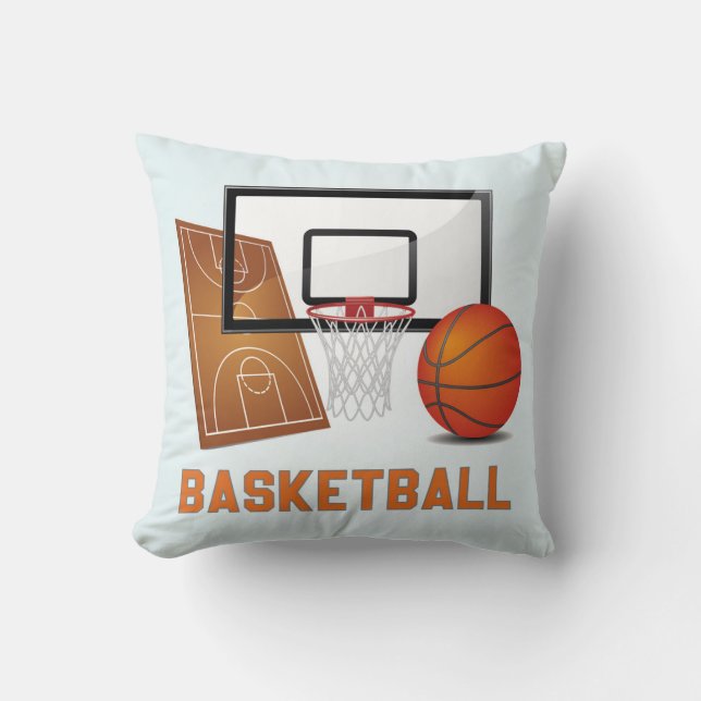 Coola och färgstarka basketsporter Inslag Kudde (Framsida)