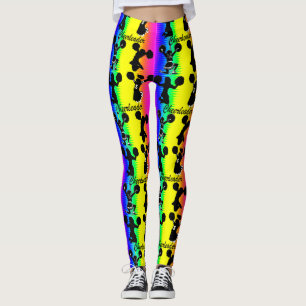 COOLA- OCH FÄRGSTYRKORNA CHEERLEADER-LAGAR LEGGINGS