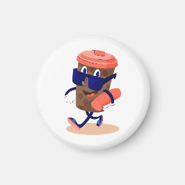 Coola och fet kaffetecken magnet