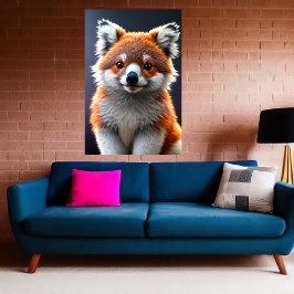 Coola och god Hybrid Koala Fox | AI Art Poster