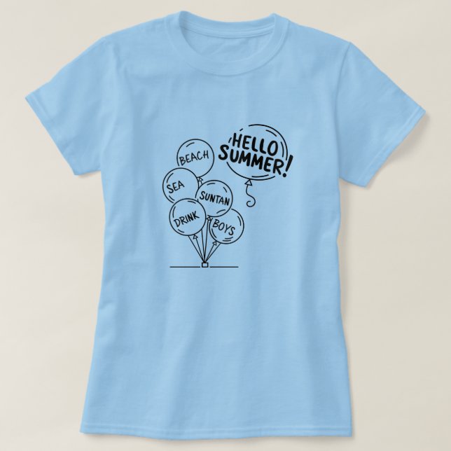Coola och minimalistisk sommar t shirt (Design framsida)