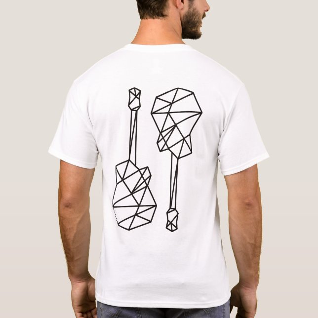 coola och modern geometrisk gitarrer t-shirt (Baksida)