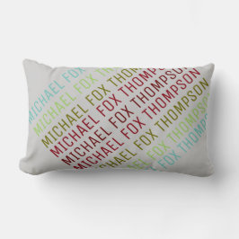 coola och modern, namn-typografi lumbarkudde