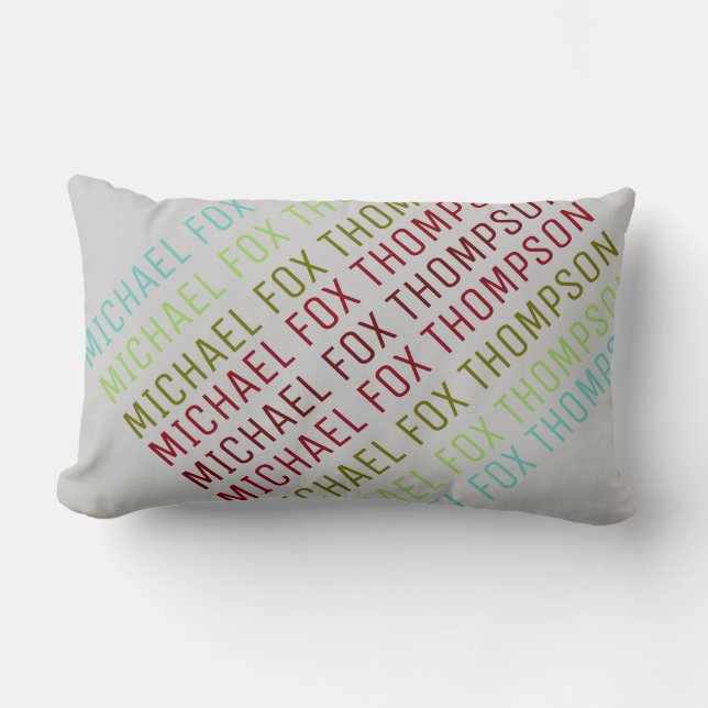 coola och modern, namn-typografi lumbarkudde (Framsida)
