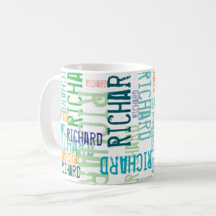 Coola och modern typografi Namn Kaffemugg