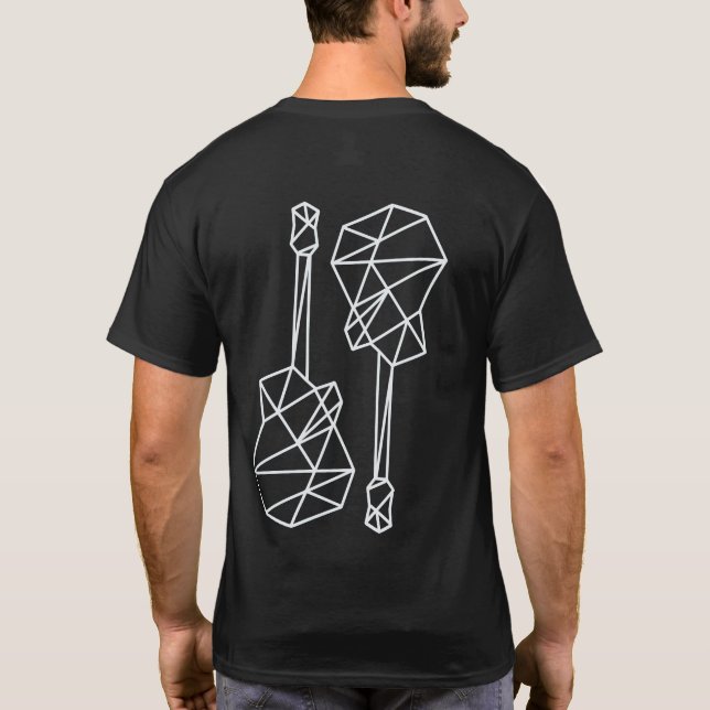 Coola och moderna geometriska gitarrer, musik tröja (Baksida)