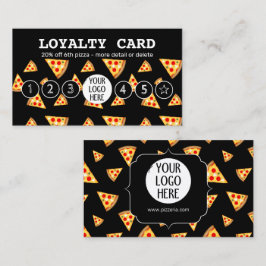 Coola- och roligt-pizzasekar mönster Din logotyp Lojalitetskort