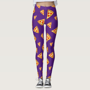 Coola- och roligt-pizzasekar mönster lila leggings