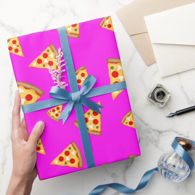 Coola- och roligt-pizzasekar mönster rosa presentpapper (Gifting)