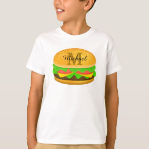 Coola och roligt Trummiburgare Monogram T Shirt