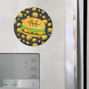 Coola och roligt - tumburgare mönster Monogram Magnet