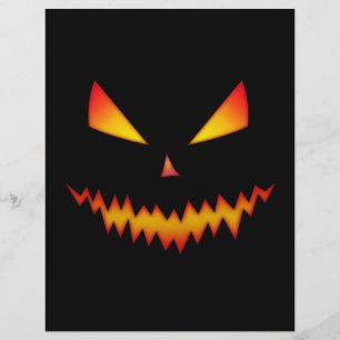 Coola och skrämmande Jack O'Lantern ansikte Hallow Reklamblad