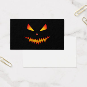 Coola och skrämmande Jack O'Lantern ansikte Hallow Visitkort