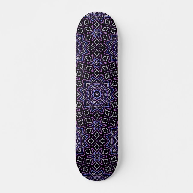 Coola och Trendig Lila - Skateboard Vita blåa pric (Framsida)