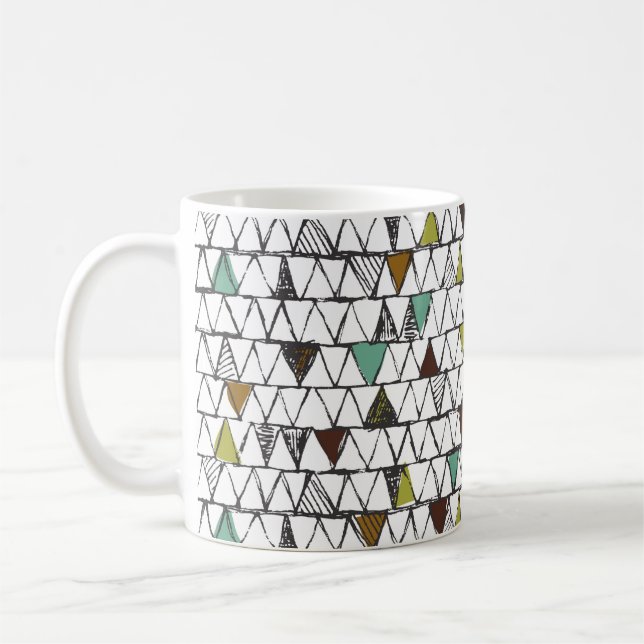 Coola och trendig mönster av handdragen dörr kaffemugg (Vänster)