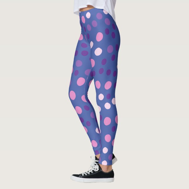 Coola- och Trendig-polkpunkter Mönster Leggings (Vänster)