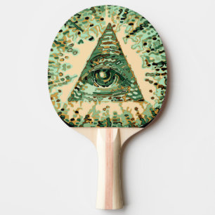 Coola och unik kamouflage Illuminati Pingisracket