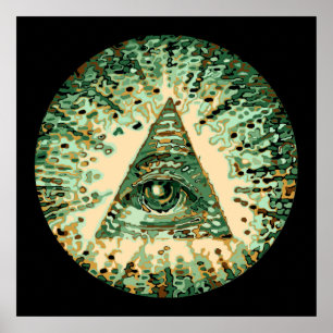 Coola och unik kamouflage Illuminati Poster