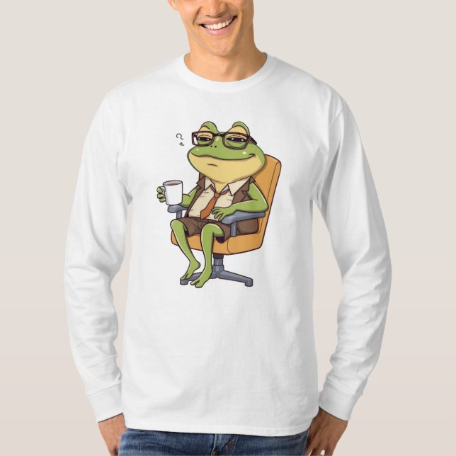 Coola Office Frog Coffee T Shirt (Framsida)