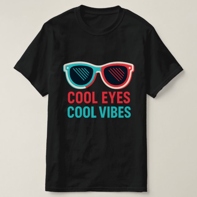 Coola Ögon Coola Vibes Retro 3D Glass T-Shirt (Design framsida)