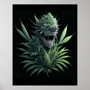 coola ogräs-fabriksdesign för vild för utskrift poster