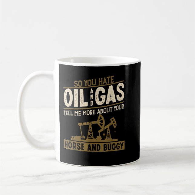Coola Oilfield Art Manar Women Roughnacke Oil Rig  Kaffemugg (Vänster)