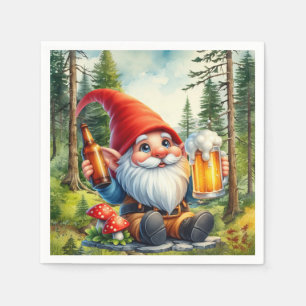 Coola öl gnome party pappersservett