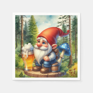 Coola öl gnome party pappersservett
