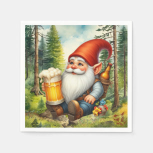 Coola öl gnome party pappersservett