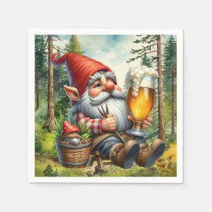 Coola öl gnome party pappersservett