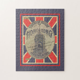 Coola Old Tour Guide till Hong Kong med Union Jack Pussel
