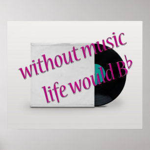 Coola Oldies Music Quote Vinyl Record Poster