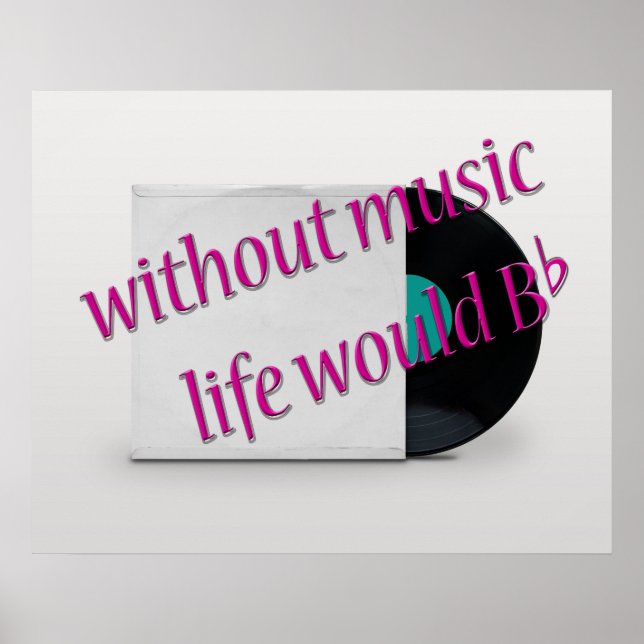 Coola Oldies Music Quote Vinyl Record Poster (Framsidan)