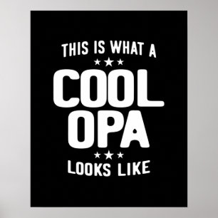 Coola Opa ser ut som Far Grandpa Gift Poster