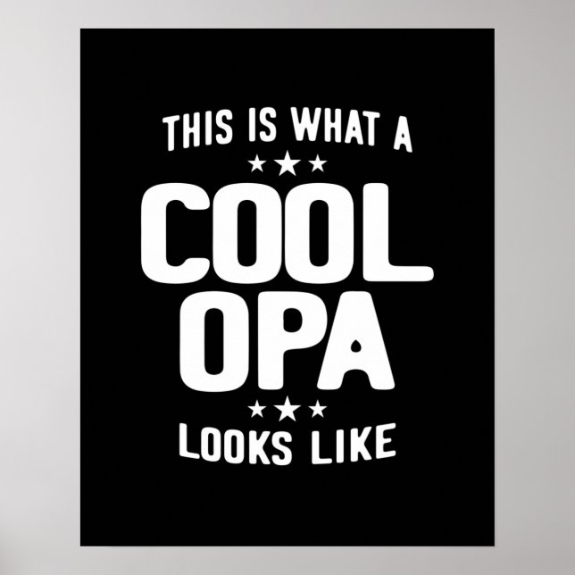 Coola Opa ser ut som Far Grandpa Gift Poster (Framsidan)
