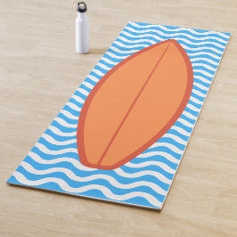 Coola Orange Blue Vågar Surfing Yoga Mat