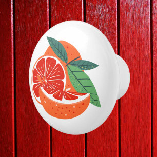 coola orange frukt, köksdekor knopp