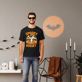 Coola Orange Halloween Goose Tecknad Design T Shirt