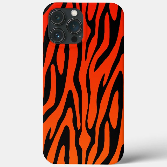 Coola Orange och Svarta Zebra ränder Mönster (Baksida)