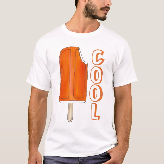 Coola Orange Popsicle Creamsicle T-Shirt (Framsida)