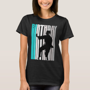 Coola Orange Retro Girls Karate Birthday Behålla T Shirt