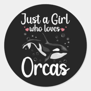 Coola Orca Whale Design for Girls Women Kids Ocean Runt Klistermärke