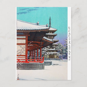 Coola, oriental Hasui Kawase japanese vinterby Vykort