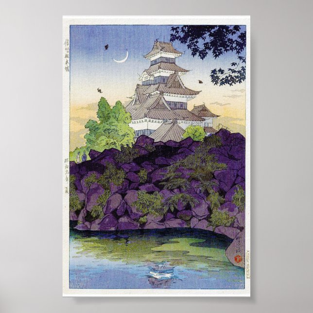Coola oriental japanese Ancient Castle Palace art Poster (Framsidan)