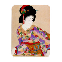 Coola oriental japanese Classic geisha dam art Magnet