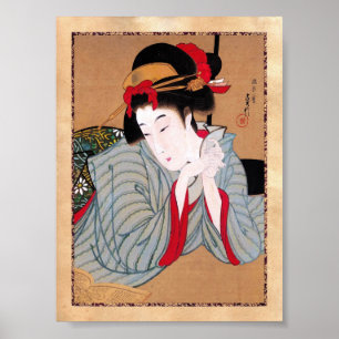 Coola oriental japanese Classic geisha dam art Poster