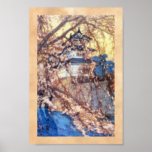 Coola oriental japanese Classic Hirosaki Castle ar Poster