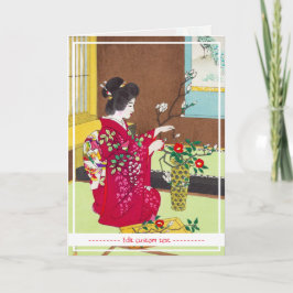 Coola oriental japanese geisha dam maiko ikebana kort