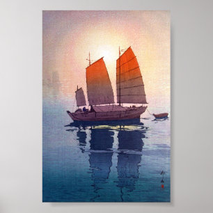 Coola oriental japanese Hiroshi Yoshida morse Poster