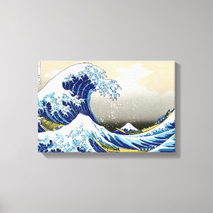 Coola oriental japanese Hokusai Fuji View liggande Canvastryck